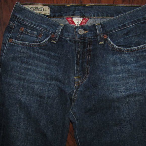 WOMENS LUCKY BRAND CLASSIC RIDER JEANS-PARTY PANTS-PERFECT LIKE NEW-SZ 4 - Picture 3 of 7